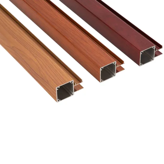 6063 Wooden Grain Anodized Aluminum Extrusion Profiles for Window Door