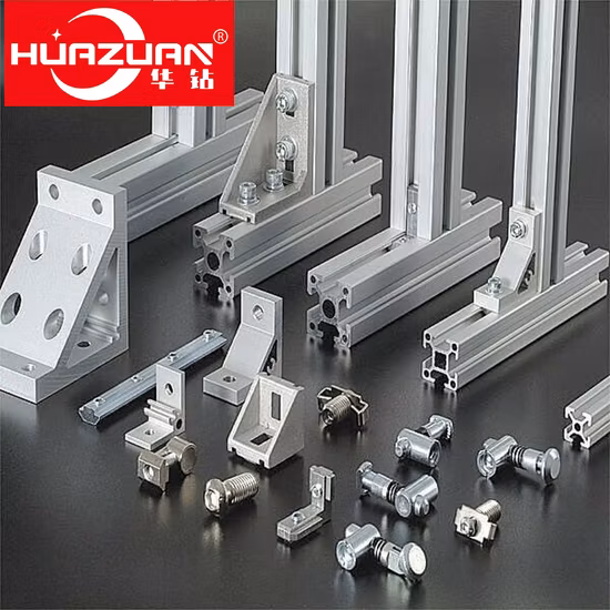 Custom 6063 20 30 40 45 50 60 Series Anodized Industrial Aluminum Profile Supplier T Slot Extruded Modular Frame System Aluminium Extrusion Profile